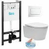 Brandneu ⌛ Roca Pack Roca Active Trägerrahmen + WC SAT Ohne Flansch Und Unsichtbare Befestigungen + Weiße Platte (RocaActiveSATrimless-1-DE) ???? -ROCA Shop 60072385 1