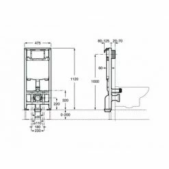 Auslauf ❤️ Duplo WC One System Mit Duplo Hänge-WC-Spülkasten - ROCA ???? -ROCA Shop 60317410 3