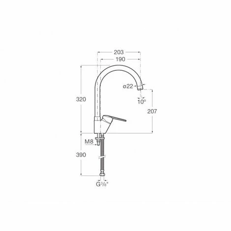 VICTORIA Küchenmischer mit schwenkbarem Auslauf - ROCA Großhandel ???? VICTORIA Küchenmischer Mit Schwenkbarem Auslauf - ROCA ???? -ROCA Shop 60343021 2