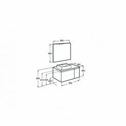 Billig ✔️ HEIMA Linkes Möbelset 900 Mattgrau - ROCA ???? -ROCA Shop 60343272 3