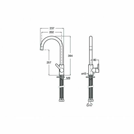 Küchen-Einhebelmischer Mencía Schwarzer drehbarer gebogener Auslauf - ROCA Billig ✔️ Küchen-Einhebelmischer Mencía Schwarzer Drehbarer Gebogener Auslauf - ROCA ???? -ROCA Shop 60343468 2