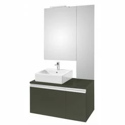 Billig ???? HEIMA Linkes Möbelset 1100 Mattgrau - ROCA ????