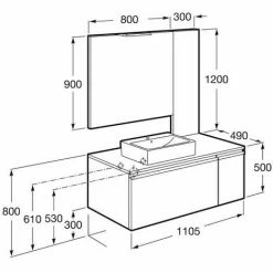 Billig ???? HEIMA Linkes Möbelset 1100 Mattgrau - ROCA ???? 4 Billig ???? HEIMA Linkes Möbelset 1100 Mattgrau - ROCA ???? -ROCA Shop 60343791 3
